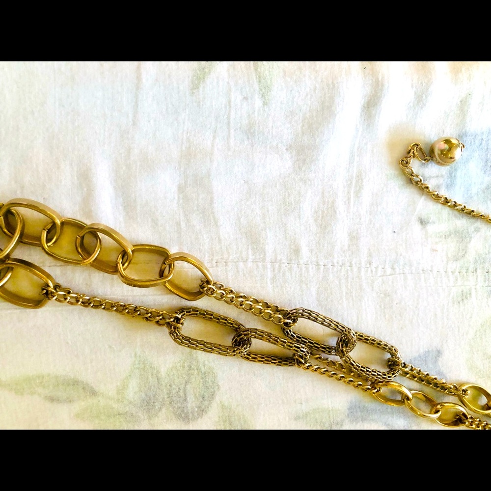 Golden Large ChainLink Statement Necklace